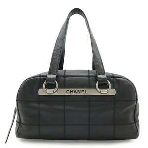 CHANEL Black Caviar Leather Shoulder Bag